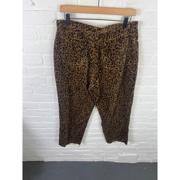 Jones New York Women's Leopard Print Straight Leg Pants Black Brown Size 14 - Picture 3 of 4